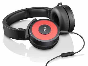 AKG Y55 Red DJ-Ready Headphones with Enriched Bass and In-Line Remote/Microphone
