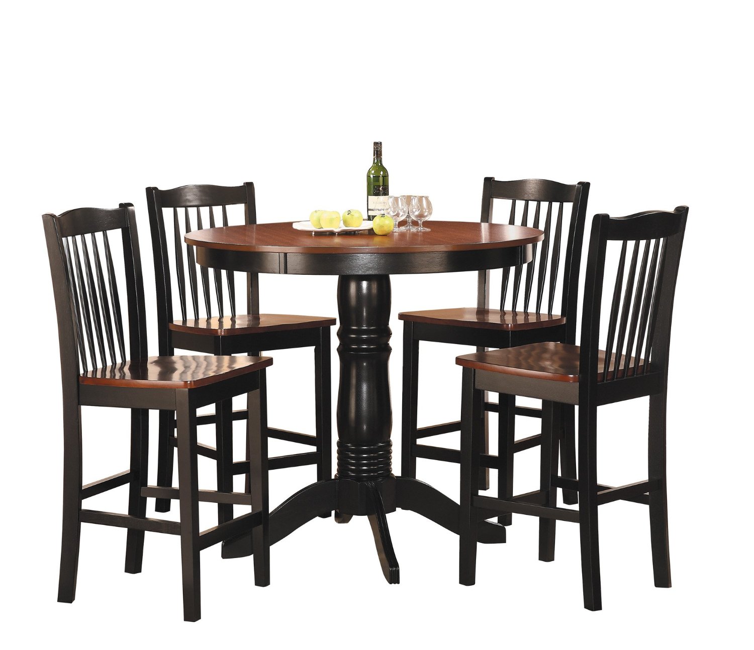 Homelegance 5-Piece Round Counter Height Dining Set - kitchen table set
