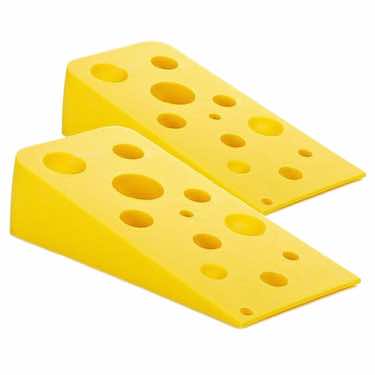 2 Cheese Wedge Silicone Doorstops