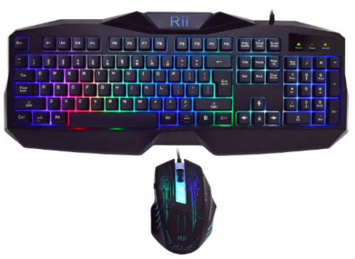 Rii RM400 LED Gaming Keyboard & Mouse Combo Bundle 